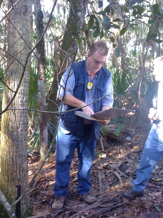 Thomas Penders conducting fieldwork